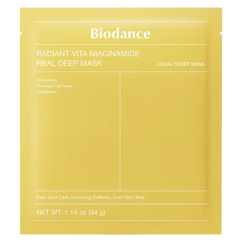Biodance - Radiant Vita Niacinamide Real Deep Mask - 1pc/34g