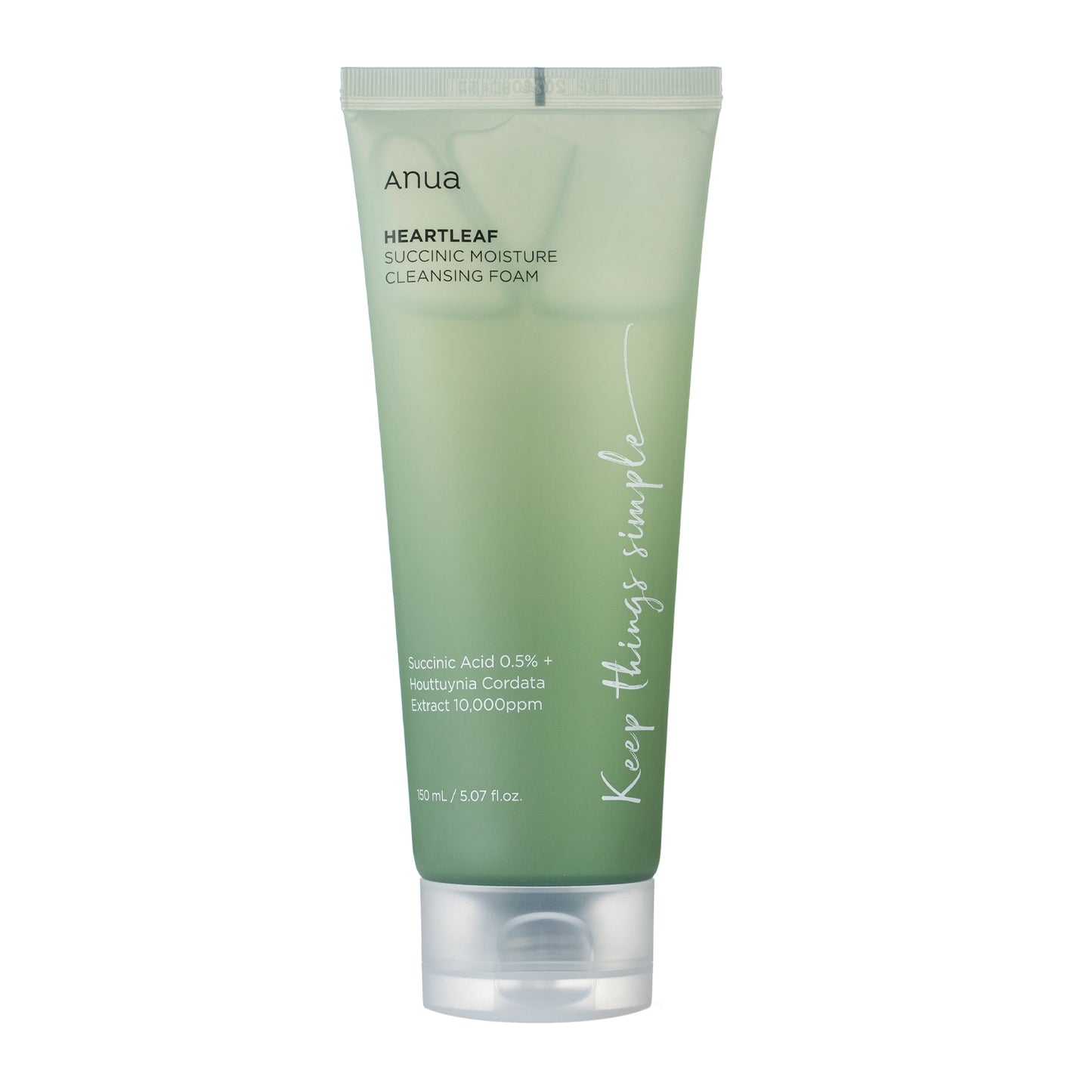 ANUA - Heartleaf Succinic Moisture Cleansing Foam - Soothing Facial Cleansing Foam 150ml